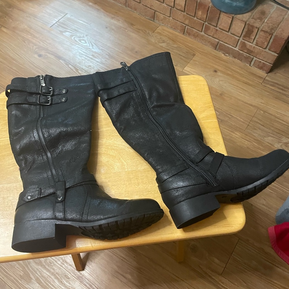 Women's Black Leather Boots